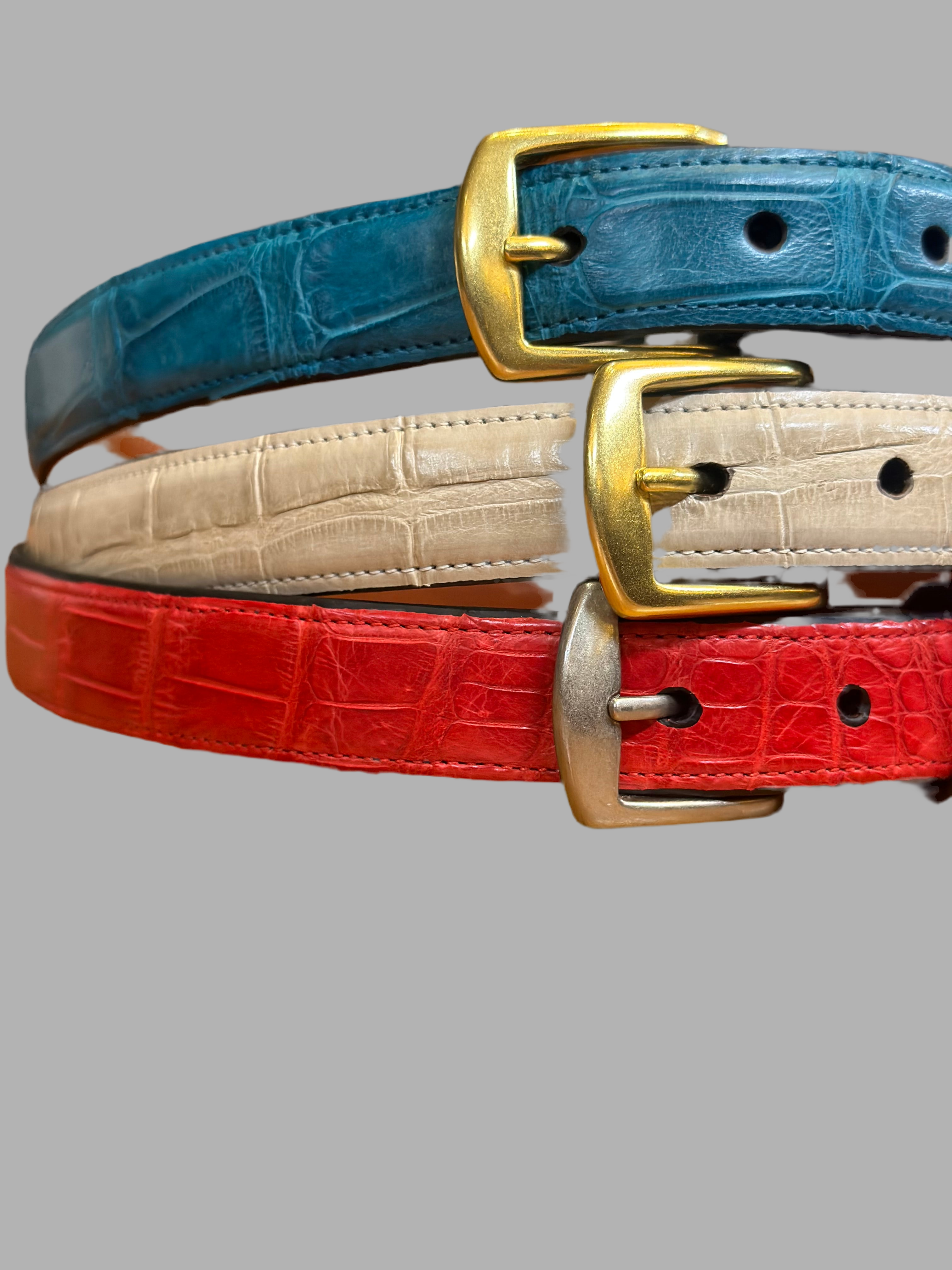 Genuine Wild Caught American Alligator 1” Belts