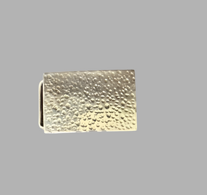 Chacon Hammered Silver Belt Buckle
