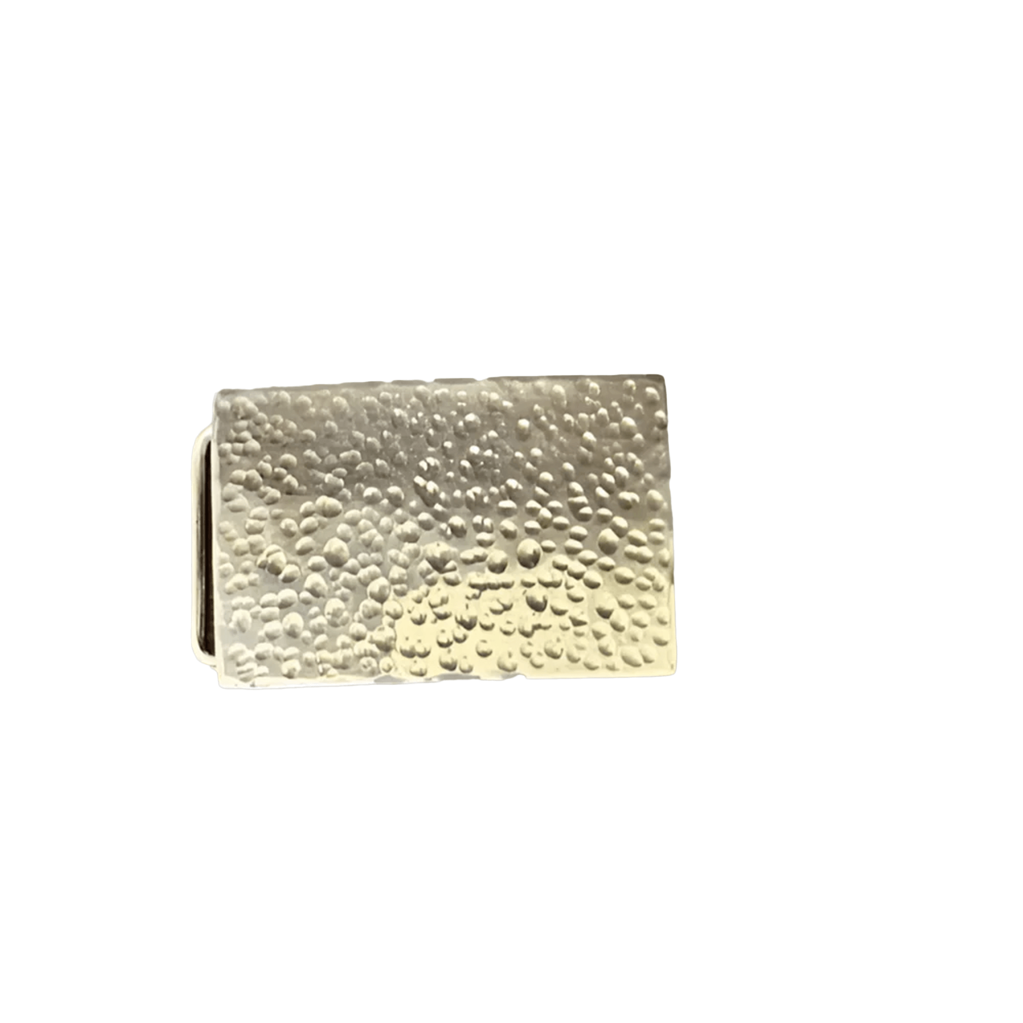 Chacon Hammered Silver Belt Buckle