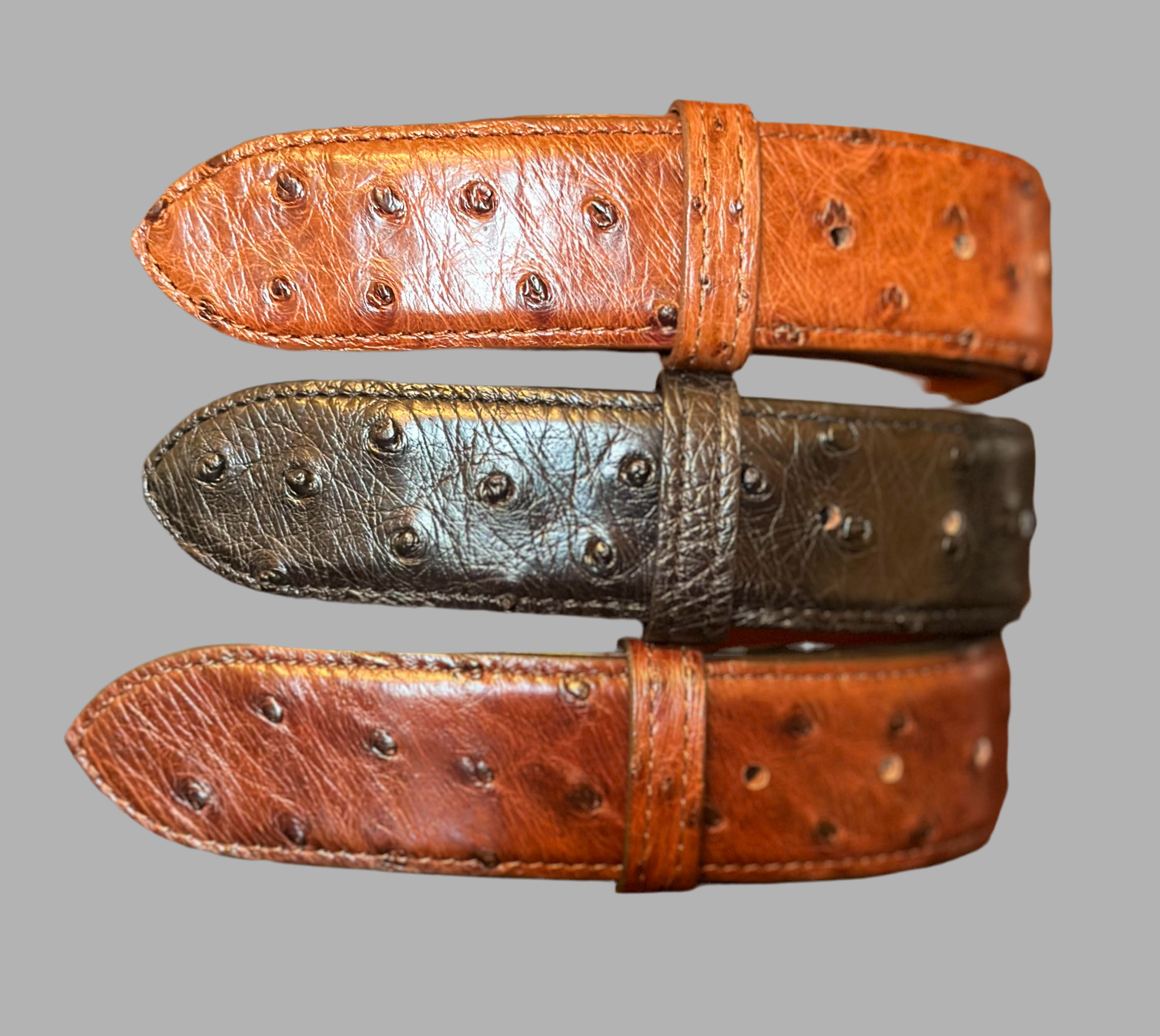 Chacon Genuine Ostrich Belt